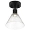 Access Lighting Port Nine Martini, Martini LED SemiFlush, Matte Black Finish, Seeded Glass 63146LEDD-MBL/SDG - alternate 4